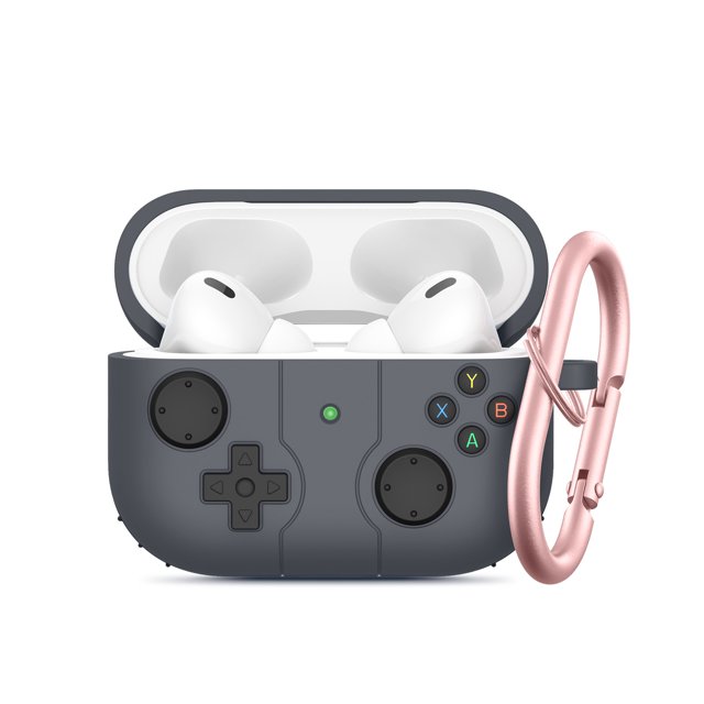 Estuche para Airpods Pro 2 generación 2022/2023 y Airpods Pro 2019 Estuche de uso rudo con llavero Soporte de carga inalámbrica YXJ (gris)