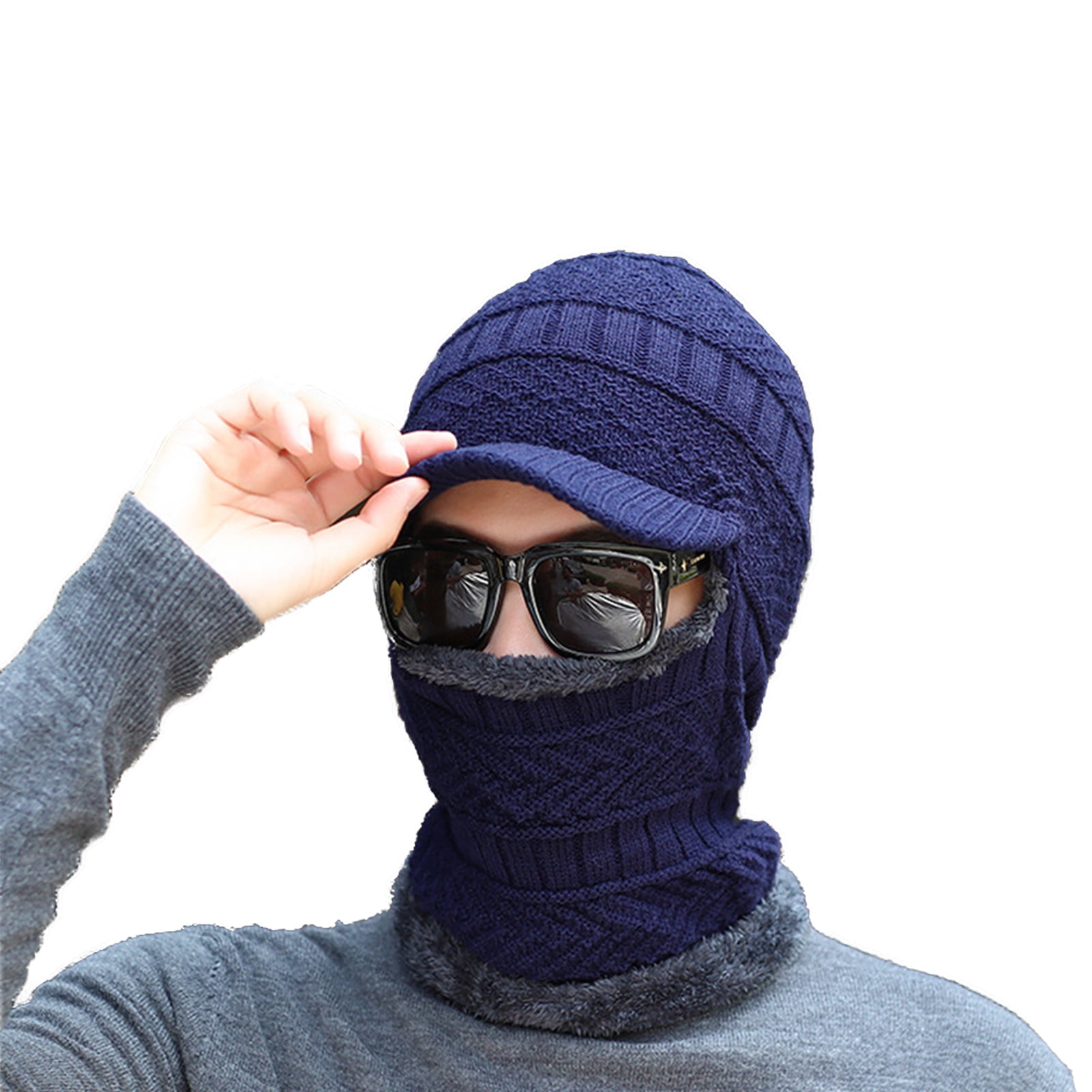 Men Gaiter Cover Hat Face Full Winter Neck Women NUZYZ Knitted Warm Stretchy Balaclava
