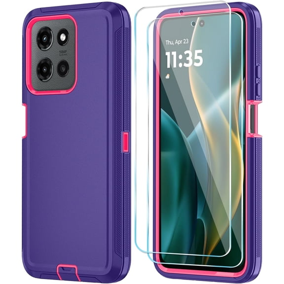 REQO Phone Case for Motorola Moto G Power 5G 2026 Case with HD Screen Protector, Heavy Duty Shockproof & Cover Phone Case for Moto G Power 2026