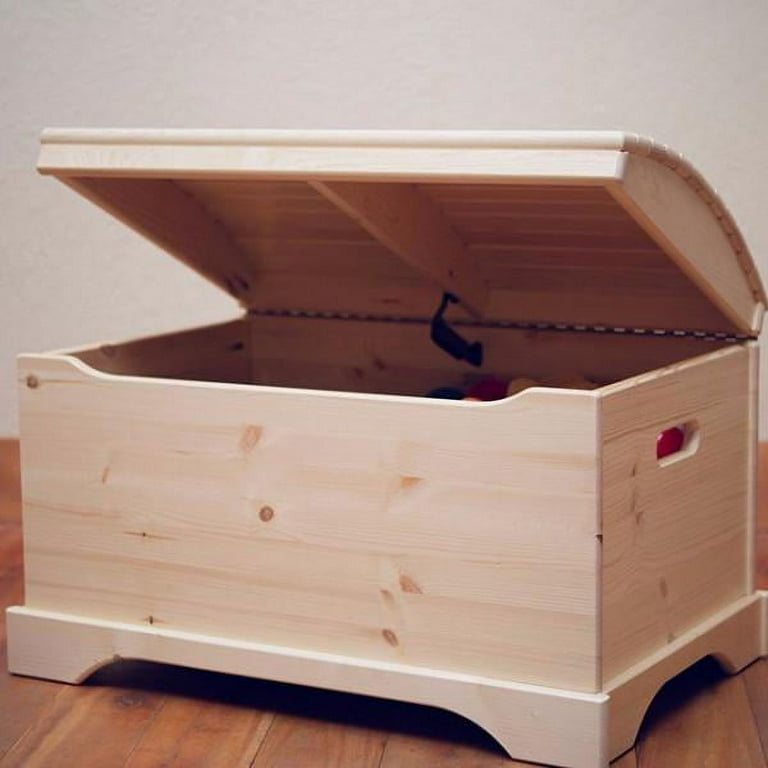 Litte Colorado 棚 Little Colorado Wooden Kids Captain Chest Toy Box with Open Hinge