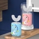 thumbnail image 2 of Cepillo de dientes eléctrico para niños de 360 grados, recargable, de silicona, sónico, con patrón de dibujos animados, temporizador inteligente con luz azul, 2 of 5