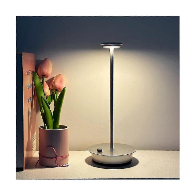 Led Metal Waterproof Rechargeable Desk Lamp Touch Dimming Metal Table Lamp For Bar Living Room Read