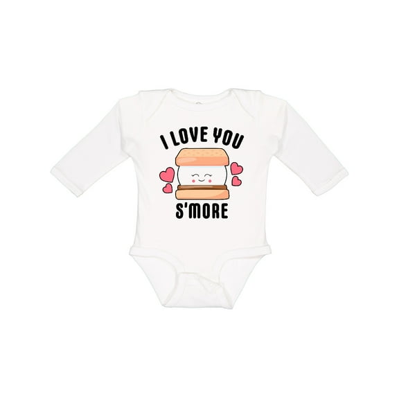 Inktastic I Love You Smore with Cute Food Valentine Girls Long Sleeve Baby Bodysuit