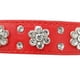 thumbnail image 4 of Lindo collar para perro y gato con diamantes de imitación de flores, collar brillante de cuero PU, 4 of 5
