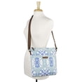 thumbnail image 5 of Aqua Blue Bohemian Handbags Sierra Explorer Crossbody Cotton Adjustable Strap Distressed Appearance Pewter Hardware Canvas Tie Dye Crossbody, 5 of 5