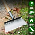 thumbnail image 4 of Ghojet 9.8inch Multifunctional Outdoor Garden Shovel Heavy Duty Steel Cleaning Shovel Flat Shovel Ice Shovel Sharp Planting Weeding Farm Tool for Weeds and Moss Ice Floor, 4 of 10
