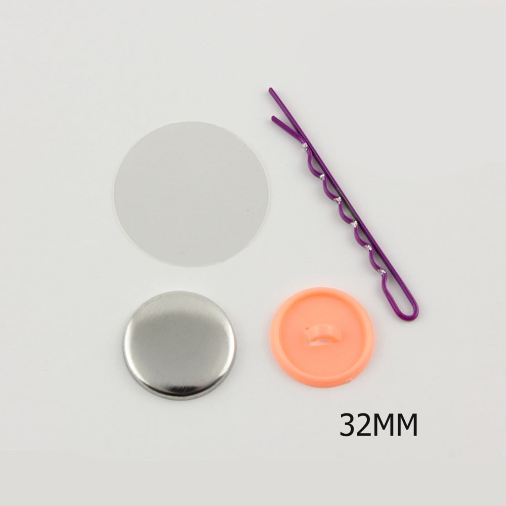 100pcs 32mm Hair Clip Badge for Jewelry Making with Teeth Blank Button Parts Maker Blank Material ,Beginner-Friendly