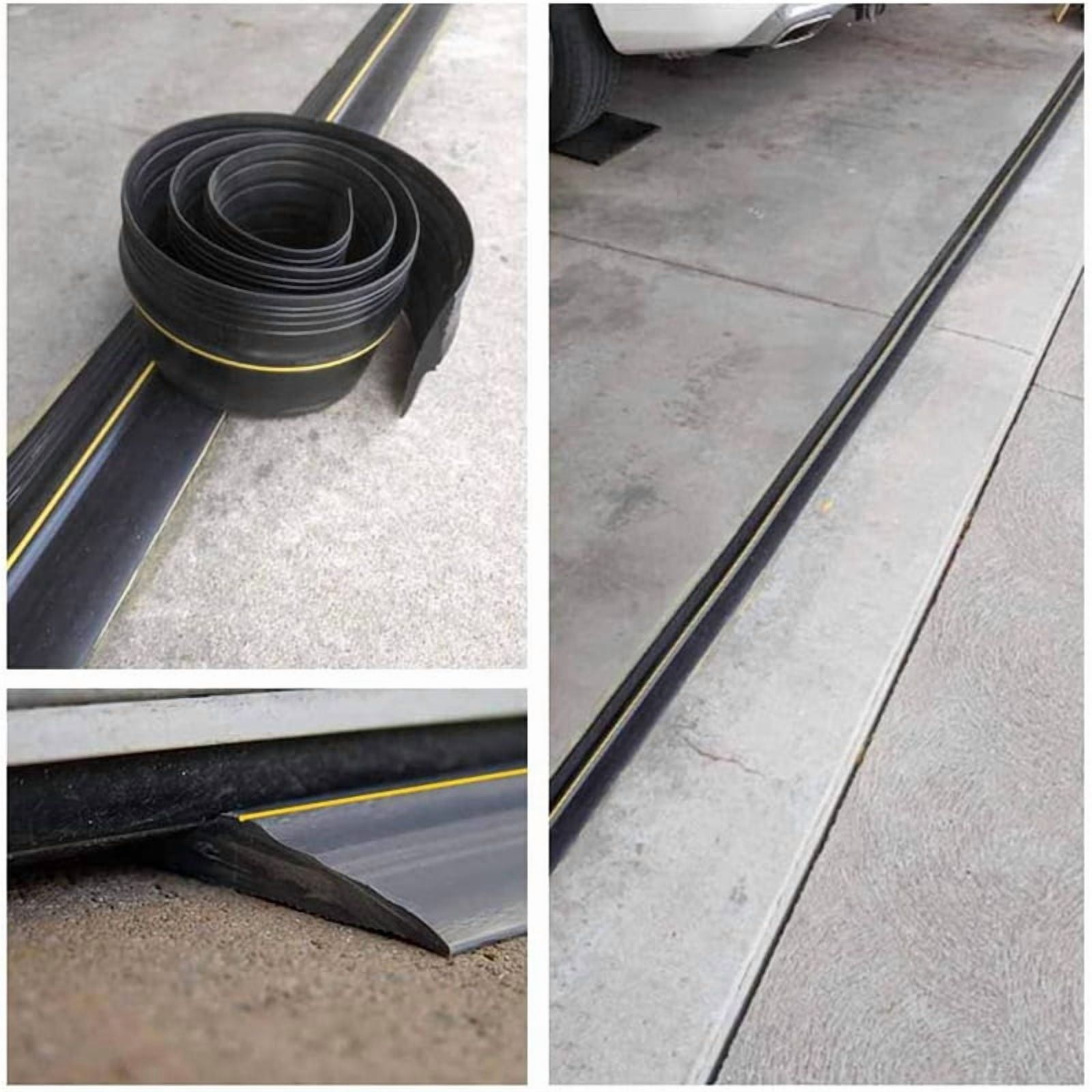 2X Universal Garage Door Bottom Threshold Seal Strip Weatherproof Rubber (10Ft, Black)
