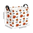thumbnail image 3 of LOWLHOME Halloween Large-capacity Storage Basket, Rectangular Pumpkin Baskets Halloween Basket, Cute Storage Bins Organizer Box Girls Room Decor for Home Office Dorm Closet Shelf (White Pumpkin ), 3 of 6