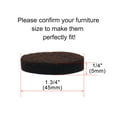 thumbnail image 2 of Uxcell 1 3/4" Self-stick Round Non-slip Felt Pads Floors Protect Brown 12 Pack, 2 of 7
