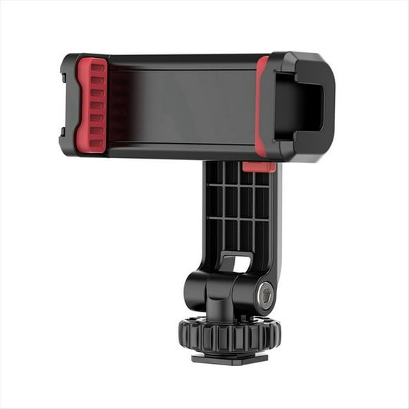 -06S Soporte para Teléfono Soporte para Trípode Vertical Giratorio de 360° DSLR Soporte Fijo para Transmisión en de Teléfono Móvil Sin Espejo