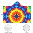 thumbnail image 3 of Wearable Blanket,Colorful Tie Dye Star Pattern Hooded Wearable Flannel Blanket for Adults & Teens,Winter Poncho Shawl Wrap Cape Cozy Anti-Pill,60"x80", 3 of 4