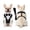 H7-Black-S, variant on Dog Tuxedo for Large Dogs Adjustable Formal Bowtie Bandana Collar Suit with Soft Breathable Fabric Wedding Grooming Birthday Party Costume for Boy Dog,Beige-XL