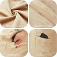 thumbnail image 4 of HOMGUAVA Large Bean Bag Chair with Memory Foam Filled, Stuffed Beanbag Chair Soft Sofa with Dutch Velvet Cover, 4FT, Khaki, 4 of 6