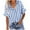 Blue, variant on ZyeKqe Blouses for Women Striped Button down Shirts Short Sleeve Collar Casual Office Work Tops
