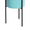 thumbnail image 5 of DecMode Teal Metal Indoor Outdoor Planter with Removable Stand, Set of 3 12", 14", 18"H, 5 of 13