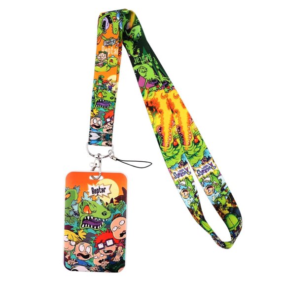 Rugrats Cartoon Characters Design Lanyard With ID Holder Keychain