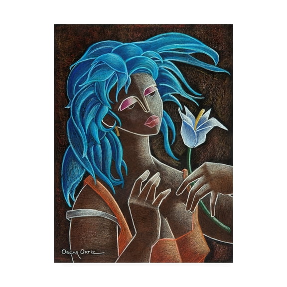 Trademark Fine Art 'Flower And Wind' Canvas Art by Oscar Ortiz