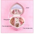 thumbnail image 3 of Sonducket Vitrina Suministros de joyería Organización Romántica Caja de almacenamiento de gran capacidad Multicolor PU Práctico Duradero Ropa, zapatos y accesorios Miscelánea Café 18.5*17.5*7 cm, 3 of 6