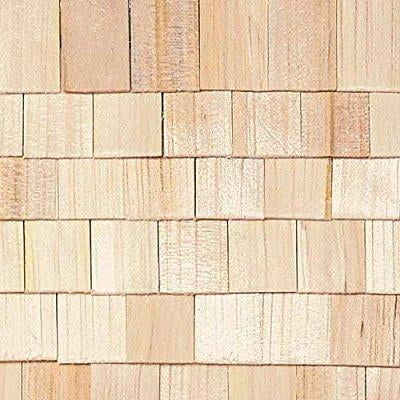 Dollhouse Miniature Unfinished Pine Square Butt Shingles Walmart Com