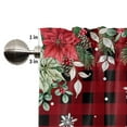 thumbnail image 6 of Fashnice Rod Pocket Cafe Tier Christmas Kitchen Valance Scarf Xmas Short Window Curtain Thermal Insulated Half Window Drapes Slot Top Curtain Panel Style-A 2pc-Tier Curtain: W:52''x H:45'', 6 of 6