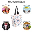 thumbnail image 7 of FORMRS Womens Canvas Tote Bag with Zipper Inner Pocket Shoulder Handbag, Pink Mosaic Pattern, 7 of 7