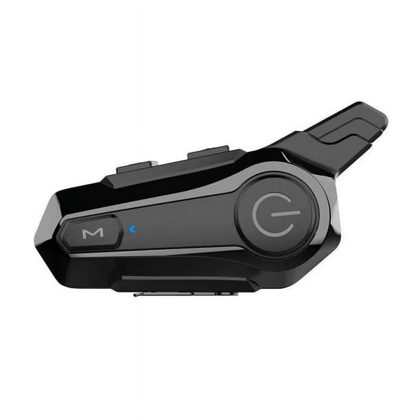 Intercomunicador con casco y auriculares Bluetooth para motocicleta con cancelación de ruido música estéreo IPX6 resistente al agua para casco semiabiertos