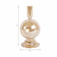 thumbnail image 4 of Decorative Glass Taper Candle Holder - Pair with Gold Pillar Candle Holder - Perfect for Centerpieces for Tables, Kitchen, and Coffee Decor - Modern Candlestick Holder for Lighting Accent - 7", Gold, 4 of 10