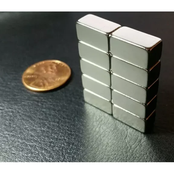 10 Neodymium Magnets 1/2 X 1/4 X 1/8 Inch Block N52 Rare Earth