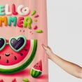 thumbnail image 3 of JRXY Summer Pillow Covers Hello Summer Vibes with Watermelon Pineapple Bicycle Tropical Flowers Palm Leaves Lemon Shower Curtain White, 3 of 6