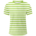 thumbnail image 2 of Gyujnb Classic Striped Print Crew Neck Short Sleeve T Shirt Casual Play and Daily Wear (Boys and Girls),18, 2 of 3
