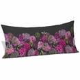thumbnail image 2 of Watercolor Floral Body Pillow Covers 20"x60", Spring Purple Dandelion Lily Leaves Plants Soft Brushed Microfiber Breathable Throw Pillow Covers, Pillowcase with Zipper for Couch Sofa Bedroom, 2 of 9