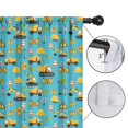 thumbnail image 4 of Blackout Kids Curtains,Excavator and Hard Hat Blue Pattern Children's Insulated Curtains Set Of 2,Bedroom Essentials,Toddler Room Decor 42"x63", 4 of 5