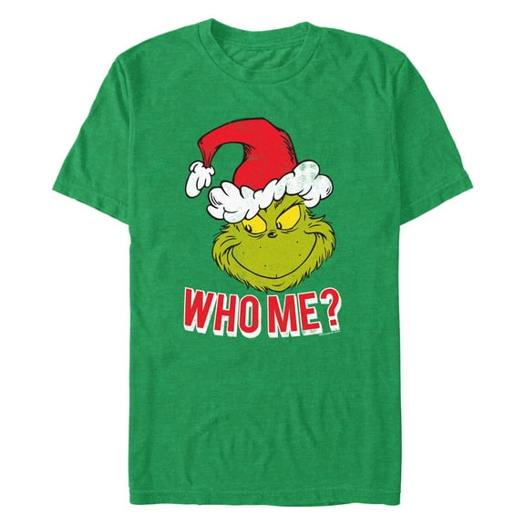 Men's Dr. Seuss Santa the Grinch Who Me Graphic T-Shirt
