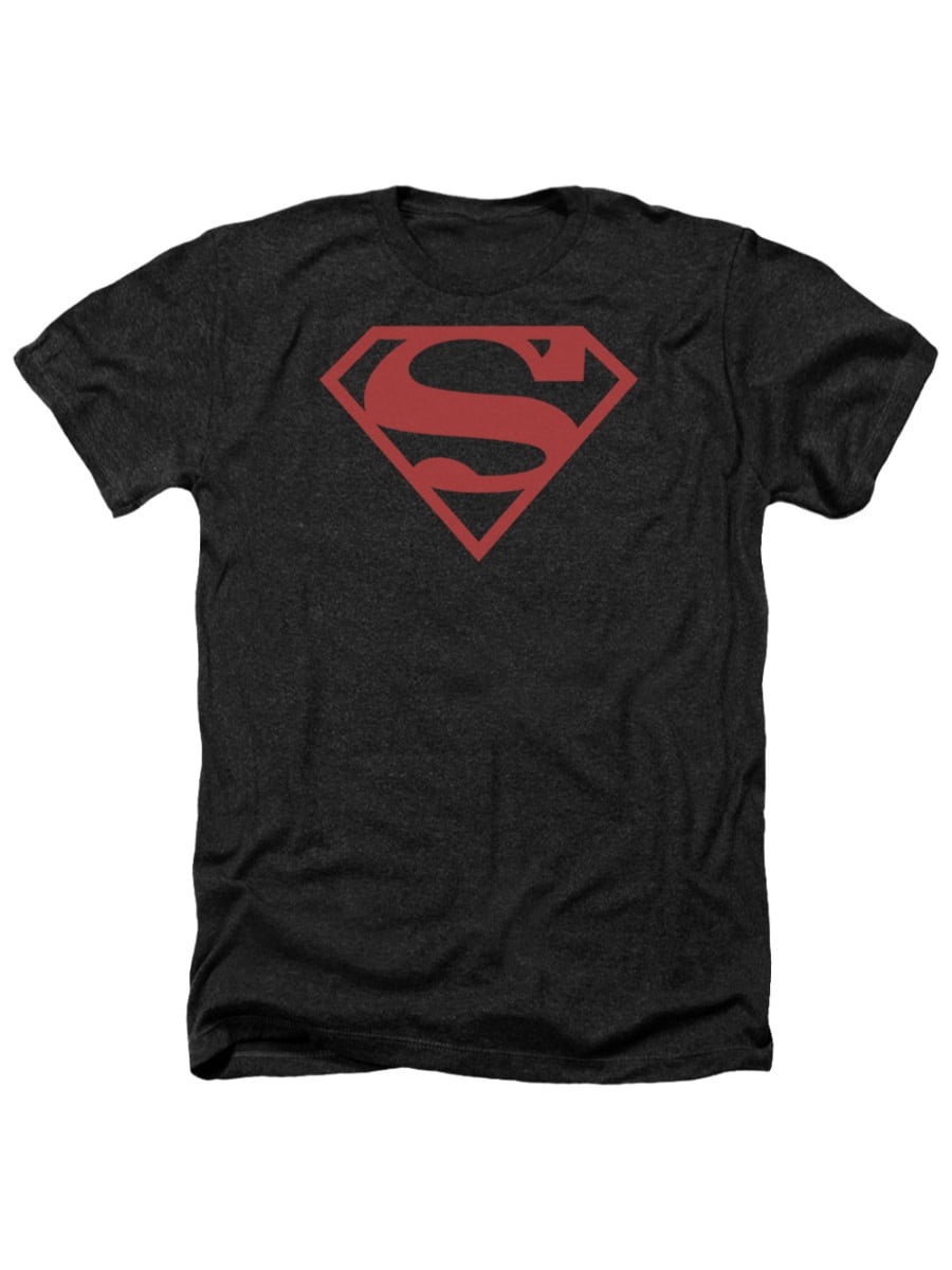 Superman-Crimson & Gray Shield T-Shirt Size L