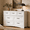 White, variant on Drawer Dresser for Bedroom, White Dresser Double Chest of Drawers, modern Wood Dressers with Deep Drawers for Living Room, Bedroom - Black