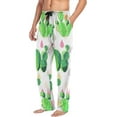 thumbnail image 5 of Men's Pajama Bottoms Fresh Cactus Drawstring Lounge Pants Soft Sleepwear Separate Bottoms for Men, 5 of 7