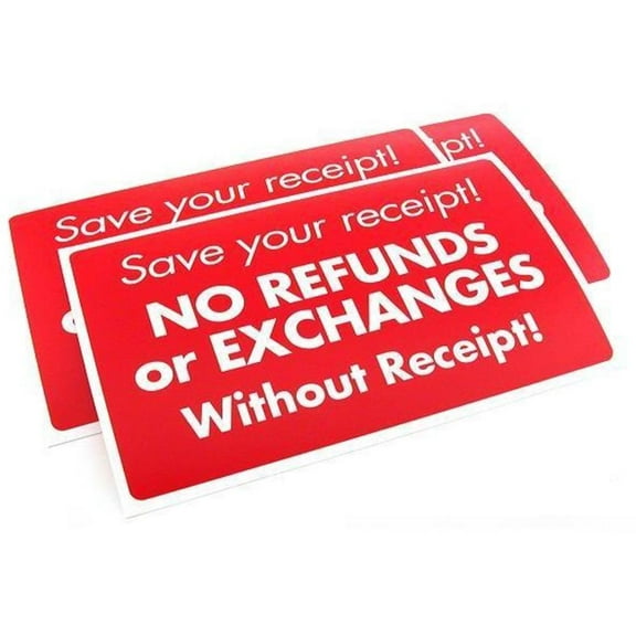 3 Save Your Receipt Display Signs Showcase Window Wall