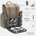 thumbnail image 5 of Picnic Backpack for 2 Person with Large Insulated Cooler Bag, Picnic Basket Set with Wine Pouch, Waterproof Picnic Blanket & Cutlery Set. Perfect for Beach, Camping,Wedding Gift for Couple, 5 of 6