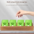 thumbnail image 3 of Milisten Wooden Tea Bag Box Compartments Coffee Bag Holder Countertop Divided Storage Container, 3 of 6