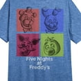 thumbnail image 2 of Five Nights At Freddy's Character Sketches Crew Neck Short Sleeve Blue Heather Women's Nights Shirt-Medium, 2 of 2