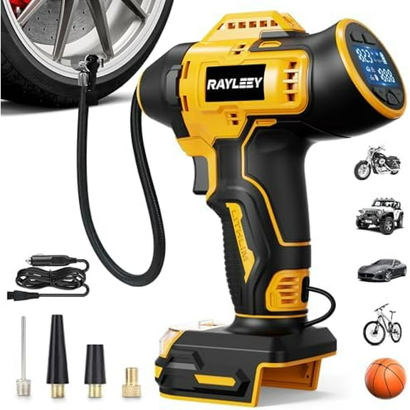 Tire Inflator Cordless for Dewalt MAX 20V Battery [Tool Only], 160PSI Portable Air Inflator with Pressure Gauge, Auto-Shut Off & Fast Inflation, Auto Air Pump for Car, Motorcycle, Bike, Ball