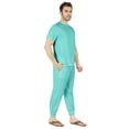 thumbnail image 2 of Inkmeso SolidPajama Set For Mens Short Sleeve Sleepwear Round NeckNightwearPj Set, 2 of 6