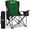 Green, variant on Oversized Folding Camping Chair - 450lbs Support with Padded Cushion Cooler Pockets - Heavy Duty Collapsible Chairs for Sports Garden Beach Fishing Black