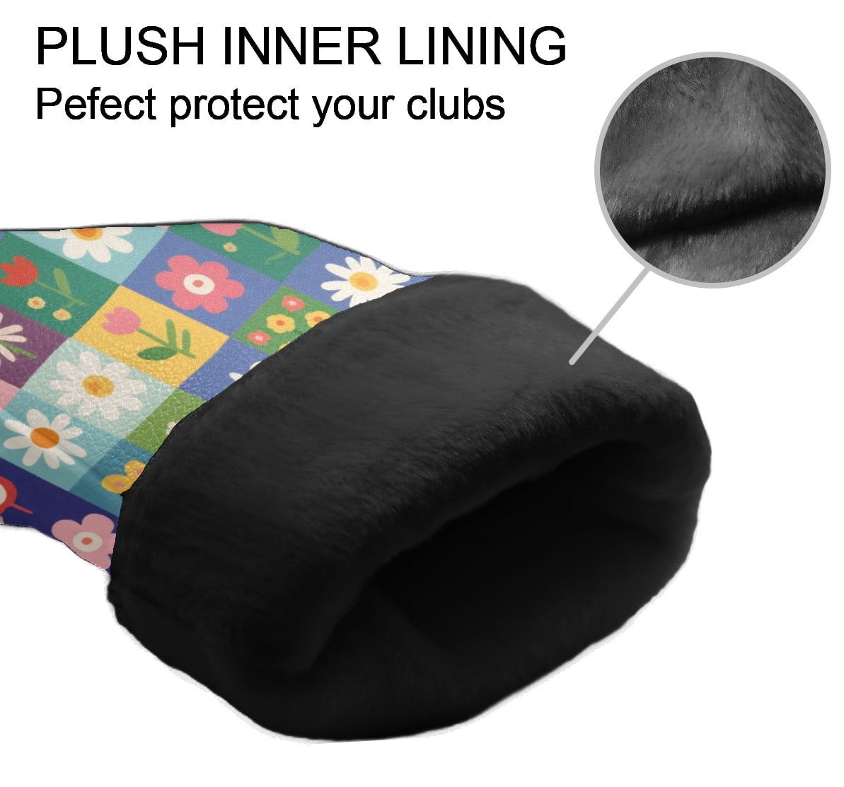 Golf Club Head Cover Waterproof Leather Golf Accessories HeadCovers Set Driver Headcover for Women Men colorful pattern