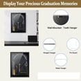 thumbnail image 3 of Large Black Graduation Shadow Box Frame, Wall Mounted Lockable Keepsake Display Case with UV-Protective Acrylic Door, Holds Cap, Gown, Diploma, Tassel, Medals & All Graduation Memorabilia, 3 of 7