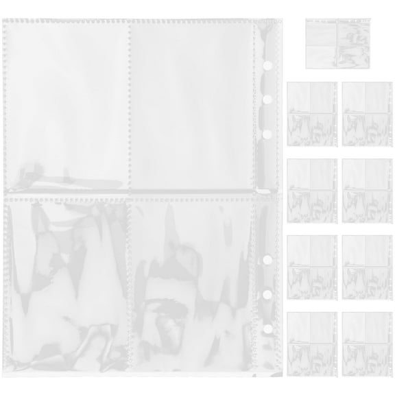 30pcs Clear Photo Album Pages Card Sleeves Binder Sleeves for Photos