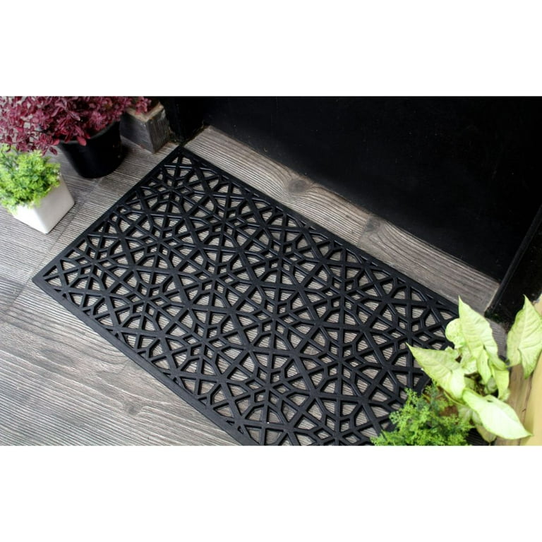 Chunky Weave Performance Black Indoor/Outdoor Doormat 18x30 + Reviews