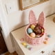 thumbnail image 5 of Mini cesta tejida a mano con orejas de conejo | Porta huevos de Pascua y pequeño porta regalos | Almacenamiento decorativo de escritorio para niños | Organizador de manualidades multicolor para la, 5 of 6