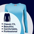 thumbnail image 4 of Natural Uniforms Under Scrub Tee Crew Neck Long Sleeve T-Shirt Underscrub Tee (Water Blue 3X-Large), 4 of 7